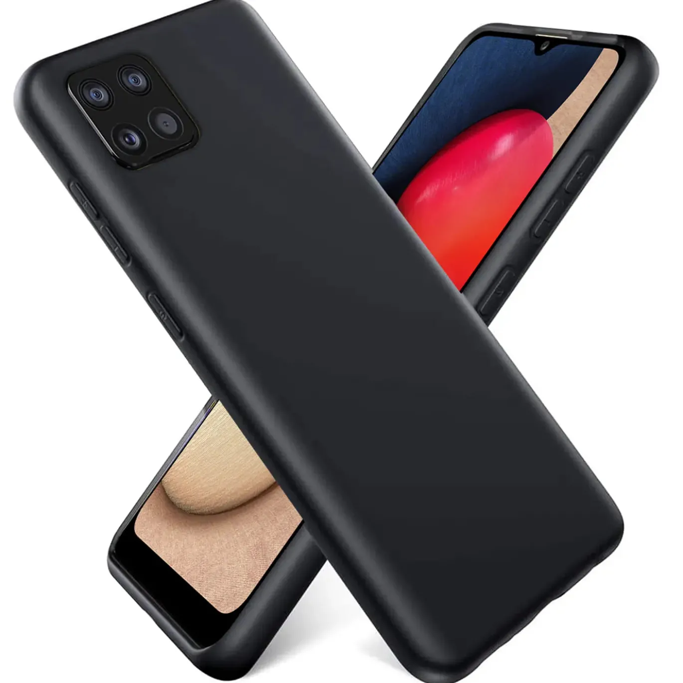Samsung Galaxy A22 5G - Silikon Case mit Mikrofaser-Innenseite