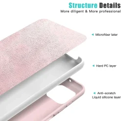 Samsung Galaxy A22 5G - Silikon Case mit Mikrofaser-Innenseite