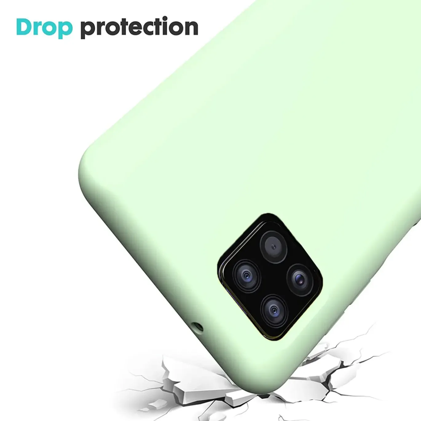 Samsung Galaxy A22 5G - Silikon Case mit Mikrofaser-Innenseite