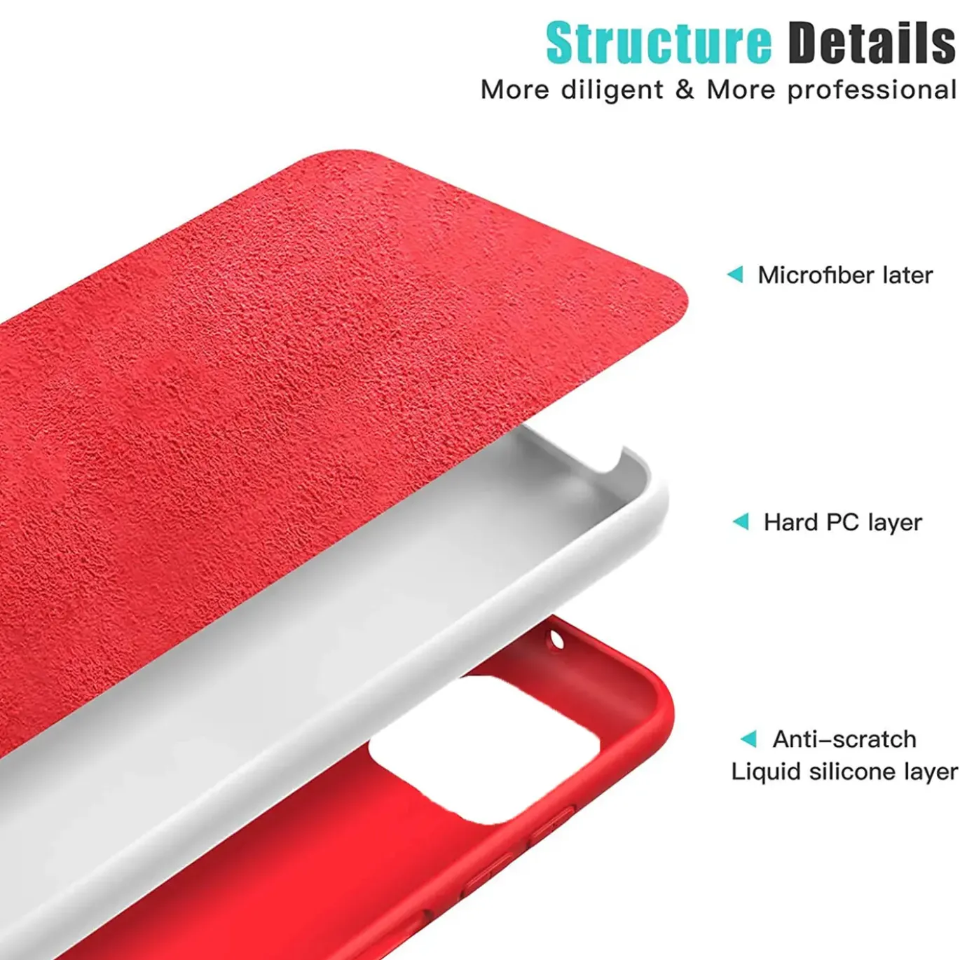 Samsung Galaxy A22 5G - Silikon Case mit Mikrofaser-Innenseite