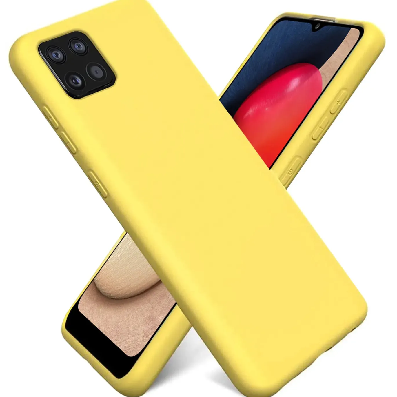 Samsung Galaxy A22 5G - Silikon Case mit Mikrofaser-Innenseite