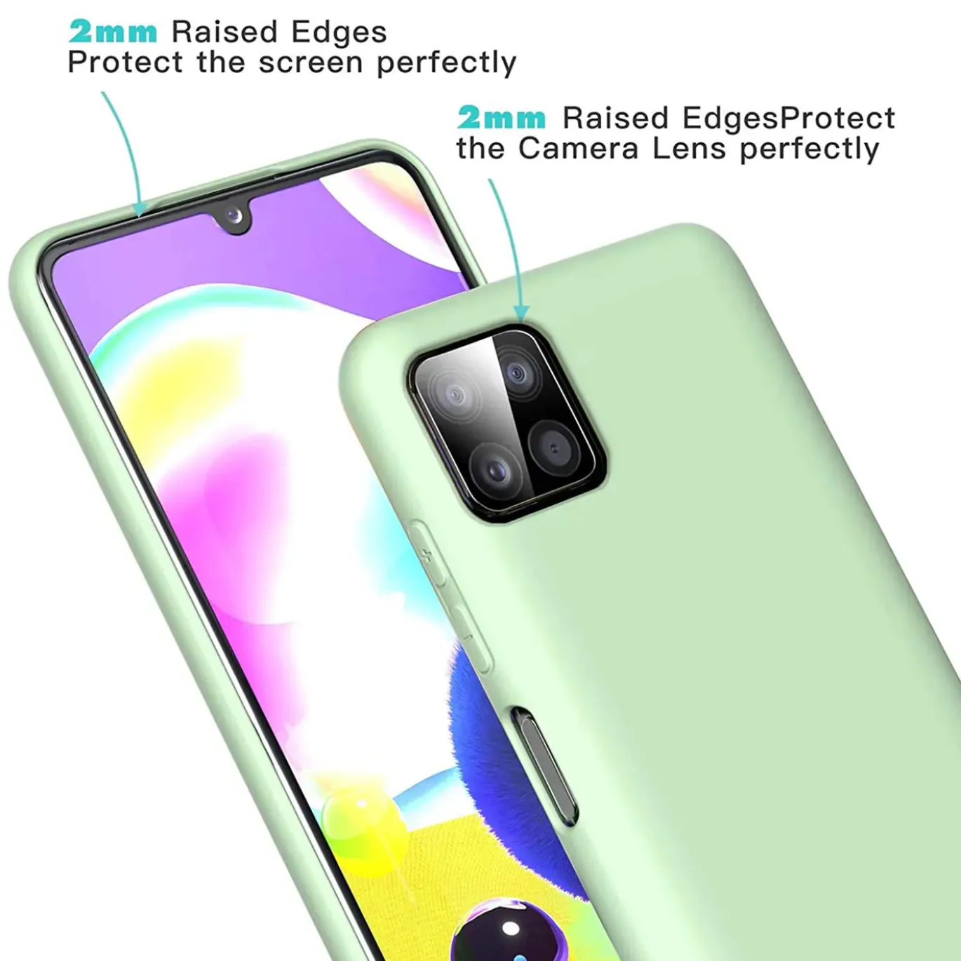 Samsung Galaxy A22 5G - Silikon Case mit Mikrofaser-Innenseite