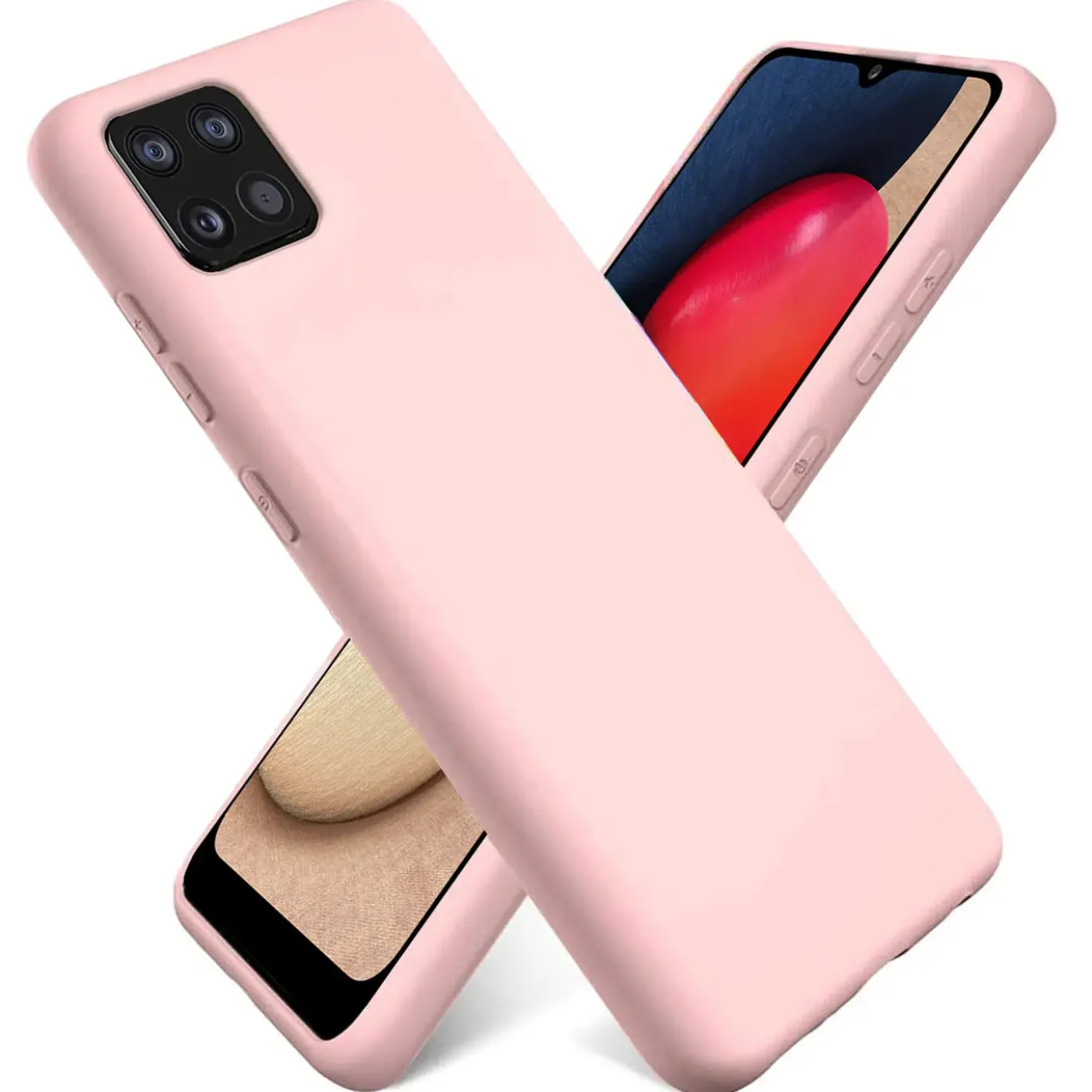 Samsung Galaxy A22 5G - Silikon Case mit Mikrofaser-Innenseite