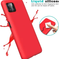 Samsung Galaxy A22 5G - Silikon Case mit Mikrofaser-Innenseite
