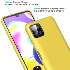 Samsung Galaxy A22 5G - Silikon Case mit Mikrofaser-Innenseite