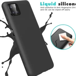 Samsung Galaxy A22 5G - Silikon Case mit Mikrofaser-Innenseite