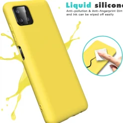 Samsung Galaxy A22 5G - Silikon Case mit Mikrofaser-Innenseite