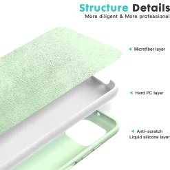 Samsung Galaxy A22 5G - Silikon Case mit Mikrofaser-Innenseite