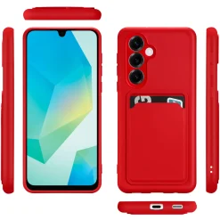 Samsung Galaxy A26 5G - Silikonhülle mit Kartenfach & Kameraschutz