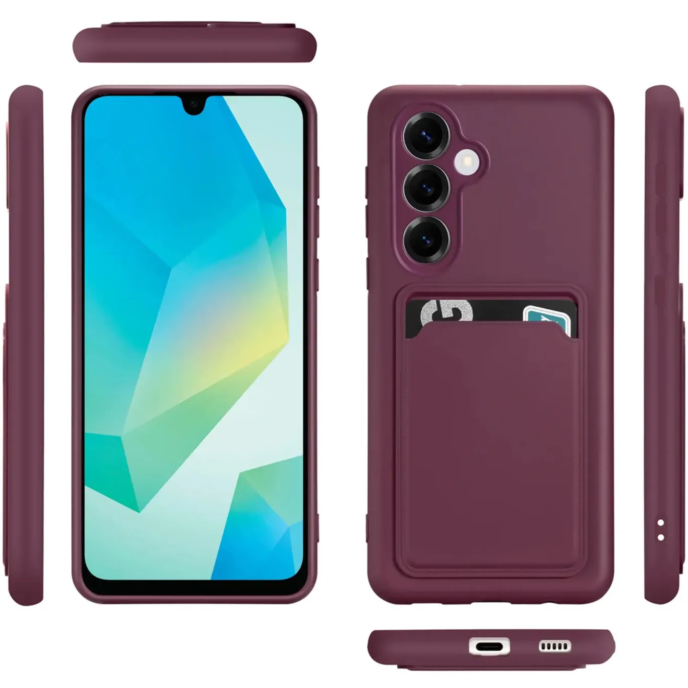 Samsung Galaxy A26 5G - Silikonhülle mit Kartenfach & Kameraschutz