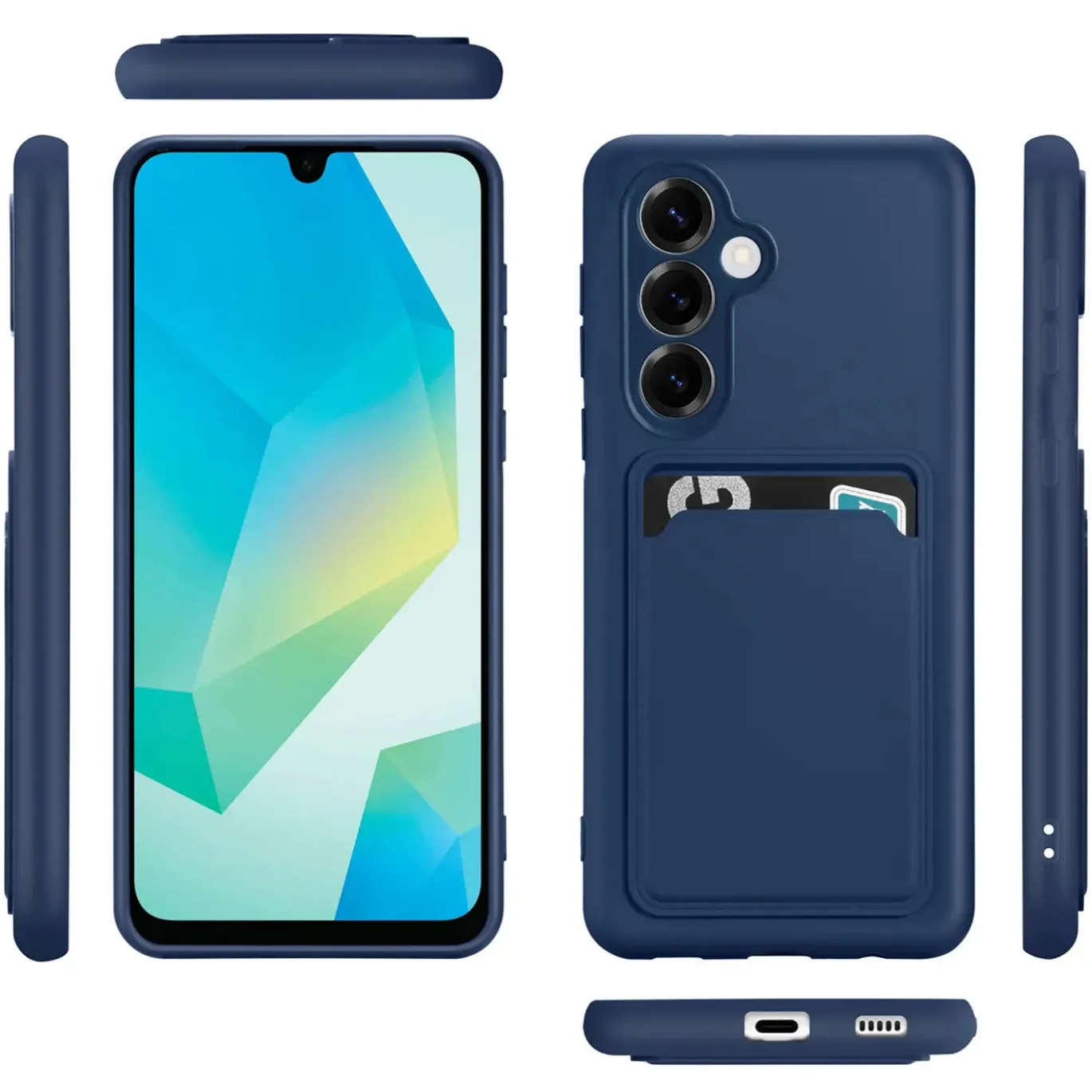 Samsung Galaxy A26 5G - Silikonhülle mit Kartenfach & Kameraschutz