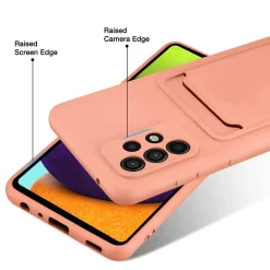 Samsung Galaxy A33 5G - Silikonhülle mit Kartenfach & Kameraschutz