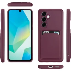 Samsung Galaxy A16 5G - Silikonhülle mit Kartenfach & Kameraschutz