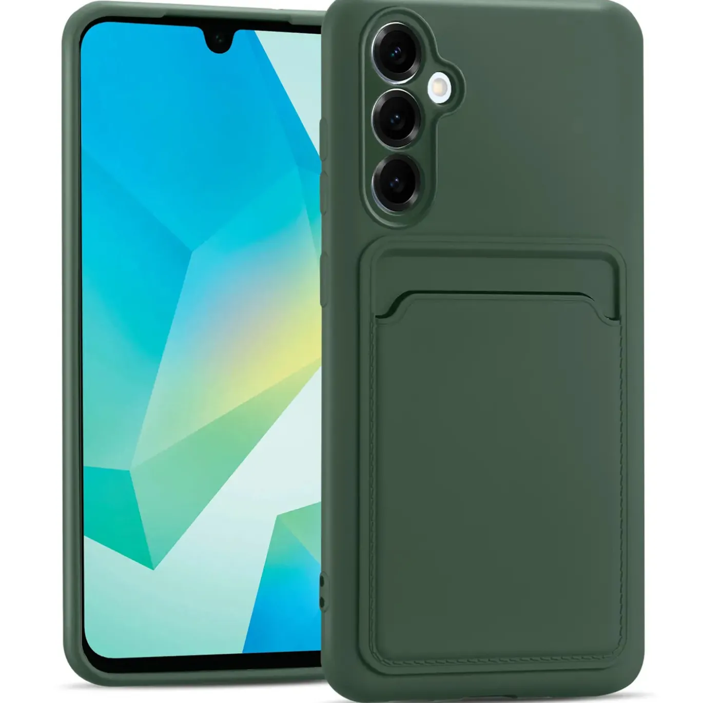 Samsung Galaxy A16 5G - Silikonhülle mit Kartenfach & Kameraschutz