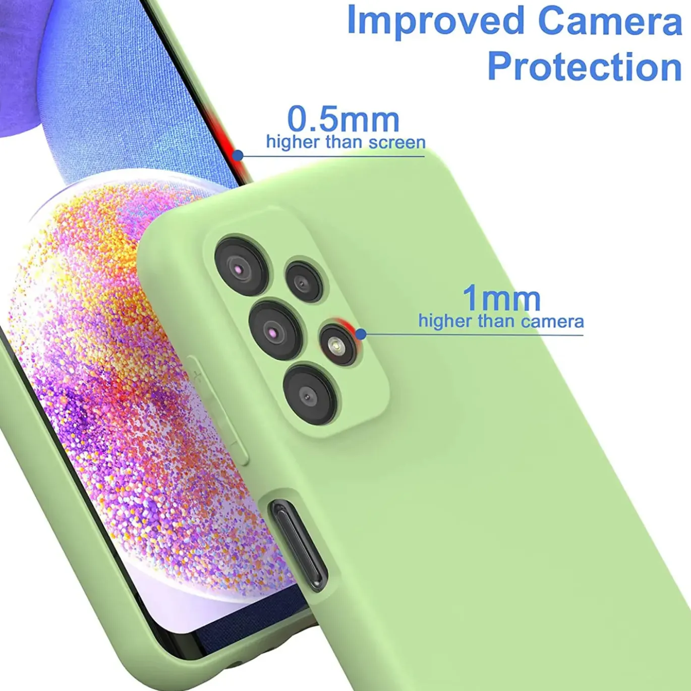 Samsung Galaxy A23 5G - Silikon Case mit Mikrofaser-Innenseite