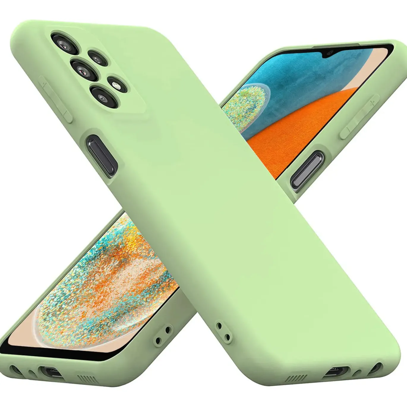 Samsung Galaxy A23 5G - Silikon Case mit Mikrofaser-Innenseite