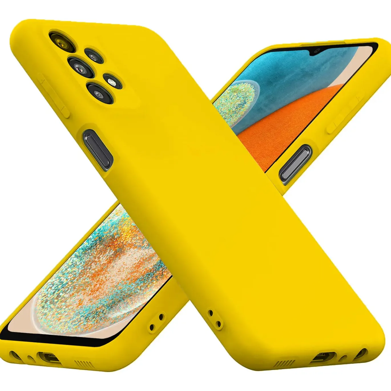 Samsung Galaxy A23 5G - Silikon Case mit Mikrofaser-Innenseite
