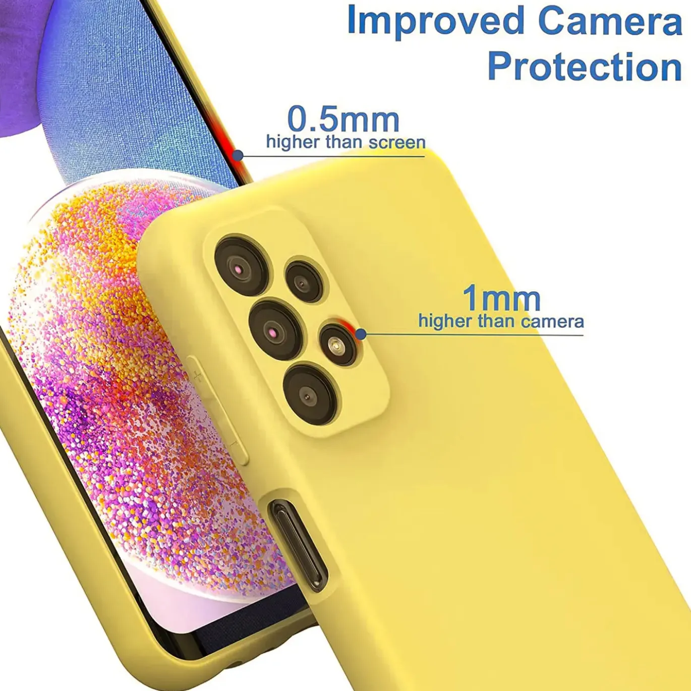 Samsung Galaxy A23 5G - Silikon Case mit Mikrofaser-Innenseite