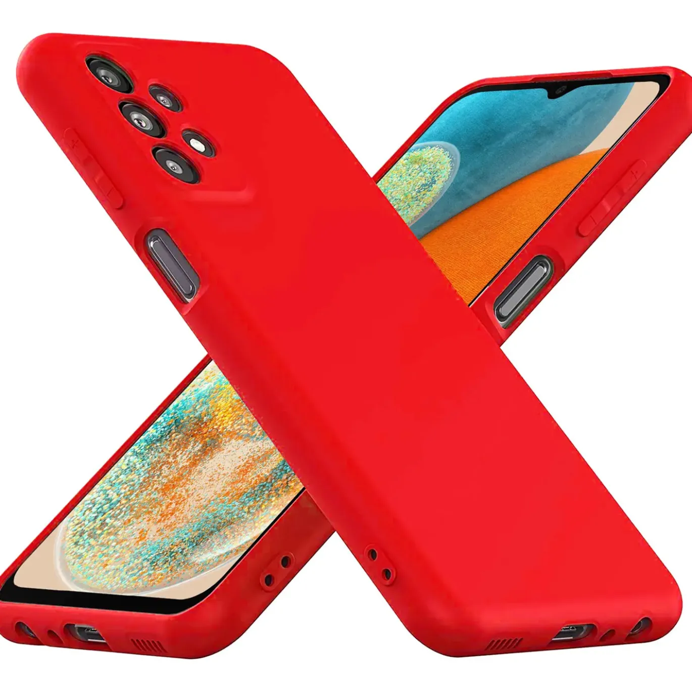 Samsung Galaxy A23 5G - Silikon Case mit Mikrofaser-Innenseite