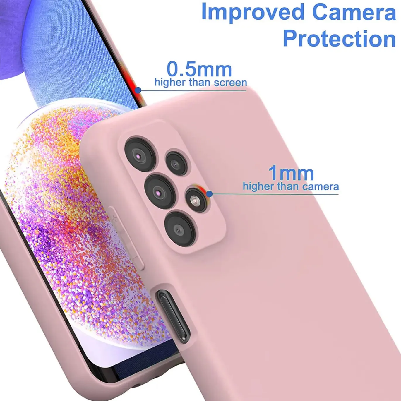 Samsung Galaxy A23 5G - Silikon Case mit Mikrofaser-Innenseite
