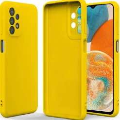 Samsung Galaxy A23 5G - Silikon Case mit Mikrofaser-Innenseite