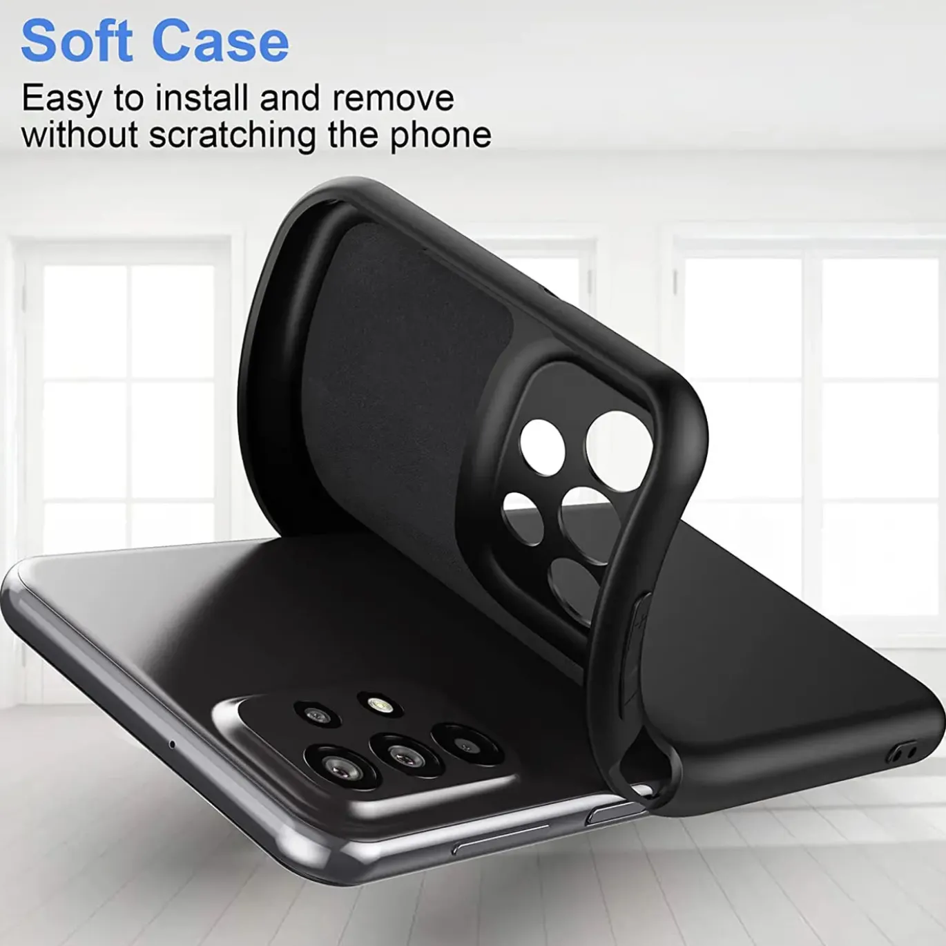 Samsung Galaxy A23 5G - Silikon Case mit Mikrofaser-Innenseite