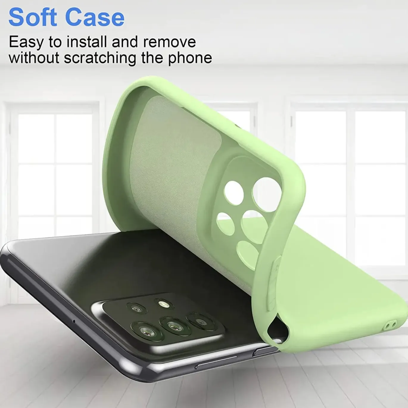 Samsung Galaxy A23 5G - Silikon Case mit Mikrofaser-Innenseite