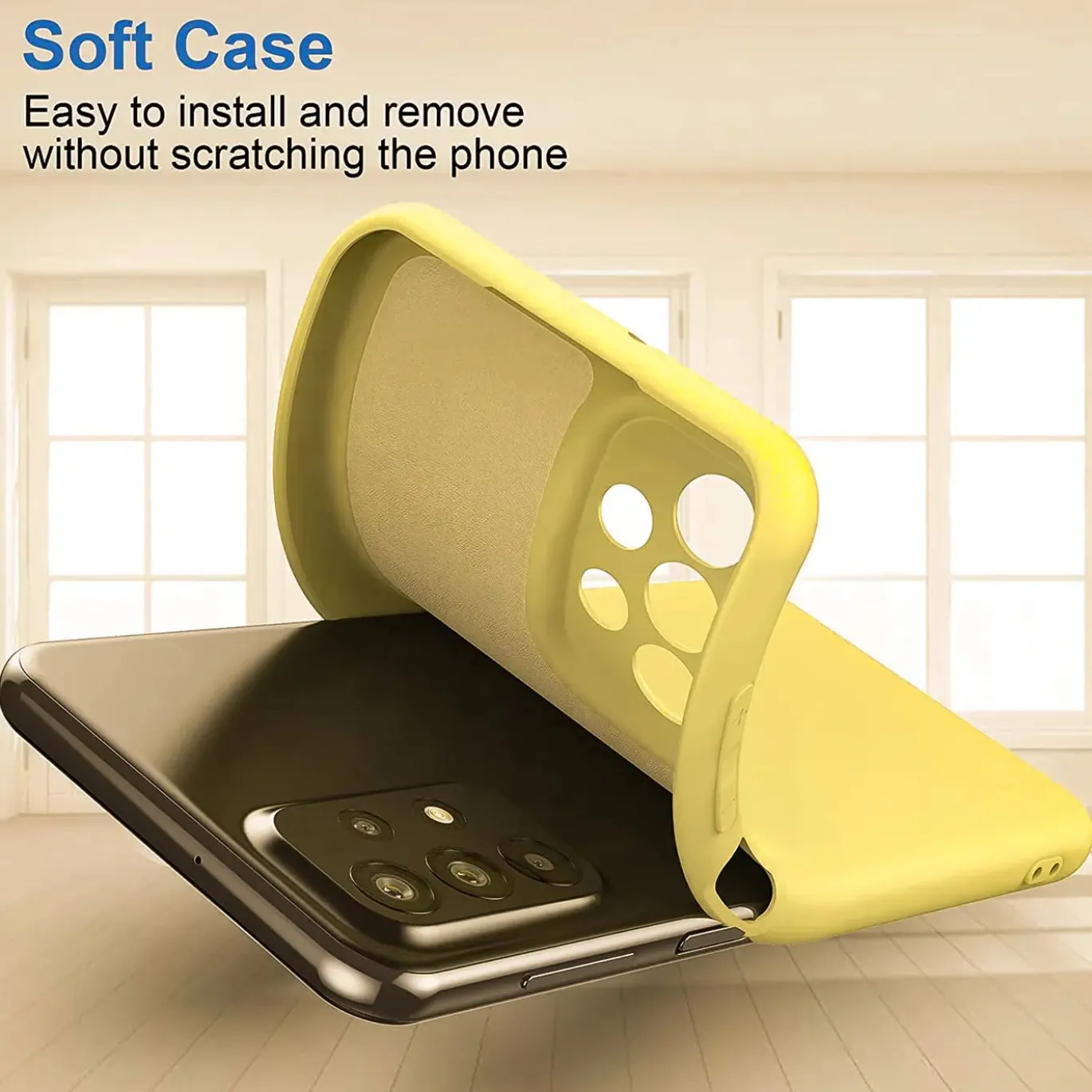 Samsung Galaxy A23 5G - Silikon Case mit Mikrofaser-Innenseite