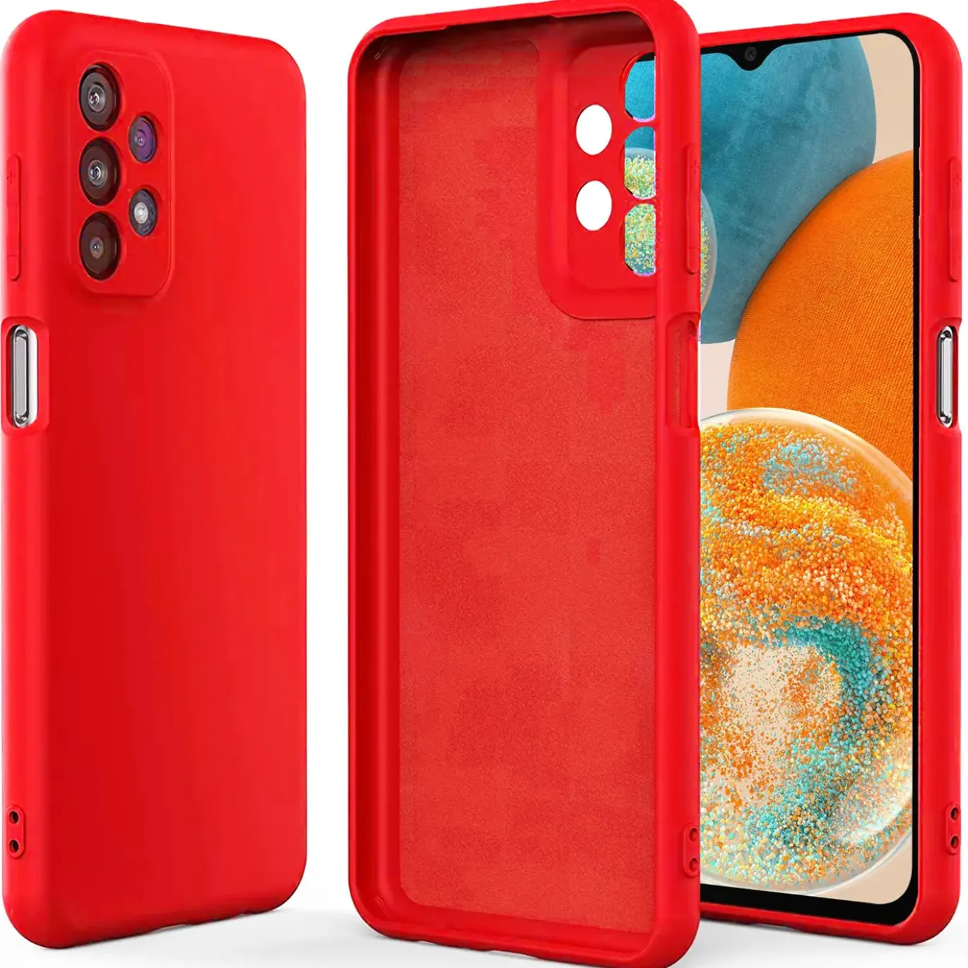 Samsung Galaxy A23 5G - Silikon Case mit Mikrofaser-Innenseite