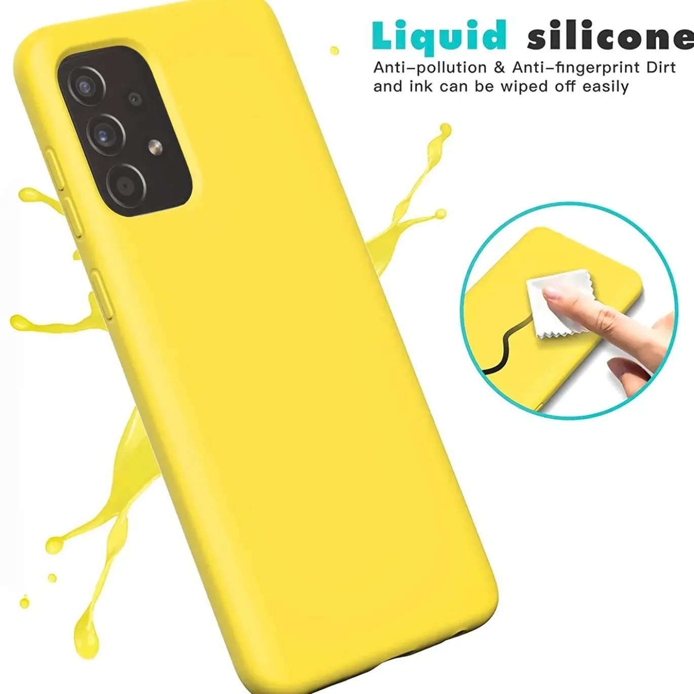 Samsung Galaxy A55 5G - Silikon Case mit Mikrofaser-Innenseite