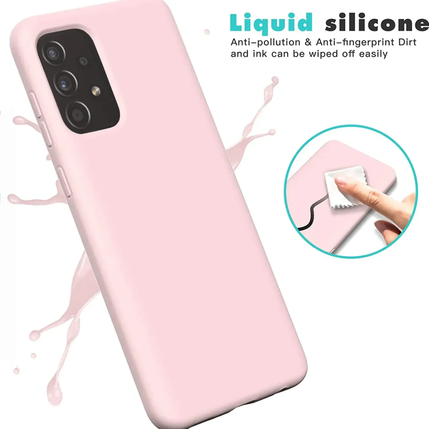 Samsung Galaxy A55 5G - Silikon Case mit Mikrofaser-Innenseite