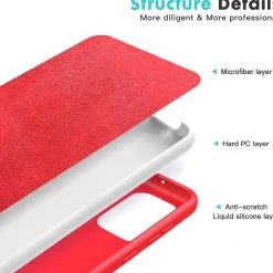 Samsung Galaxy A55 5G - Silikon Case mit Mikrofaser-Innenseite