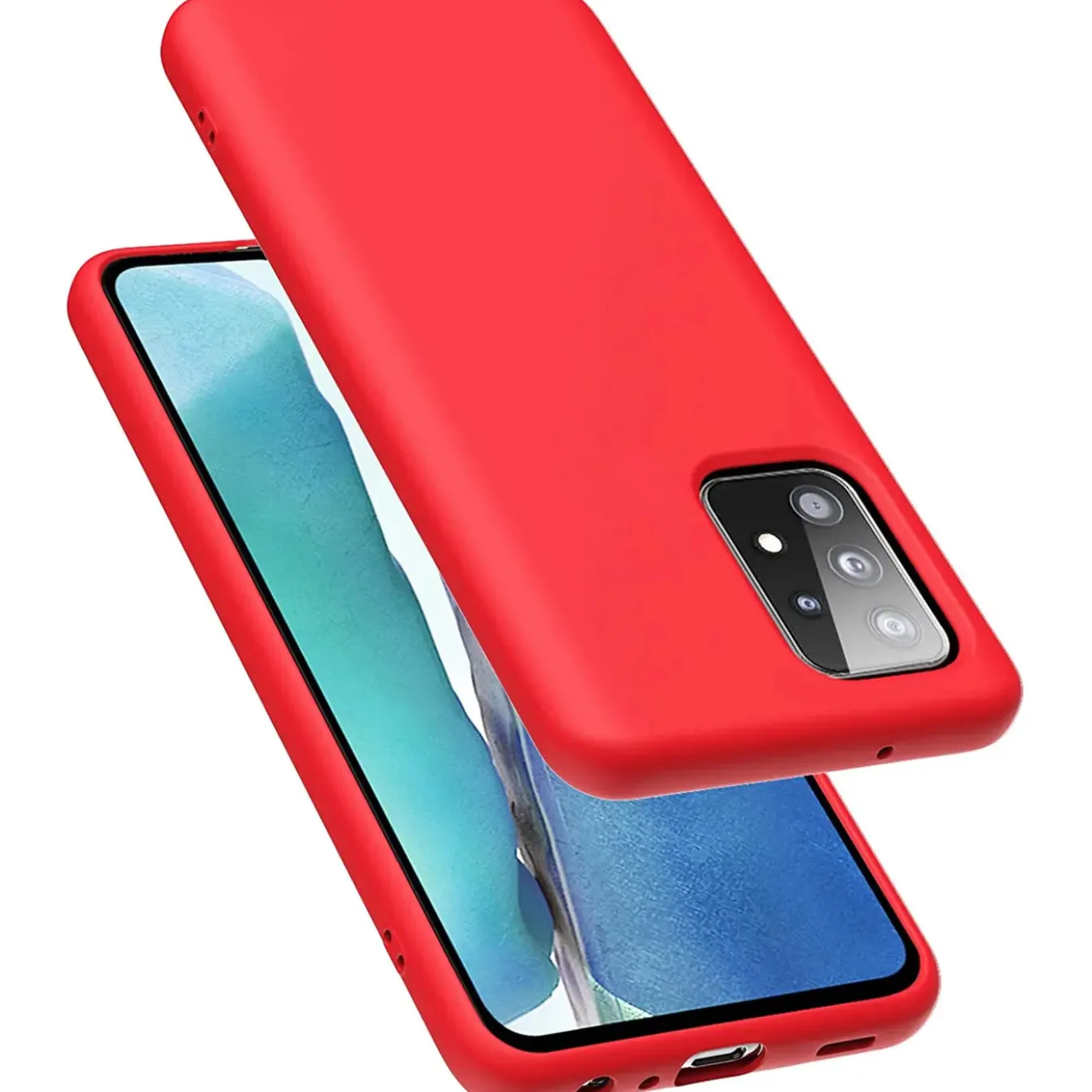 Samsung Galaxy A55 5G - Silikon Case mit Mikrofaser-Innenseite