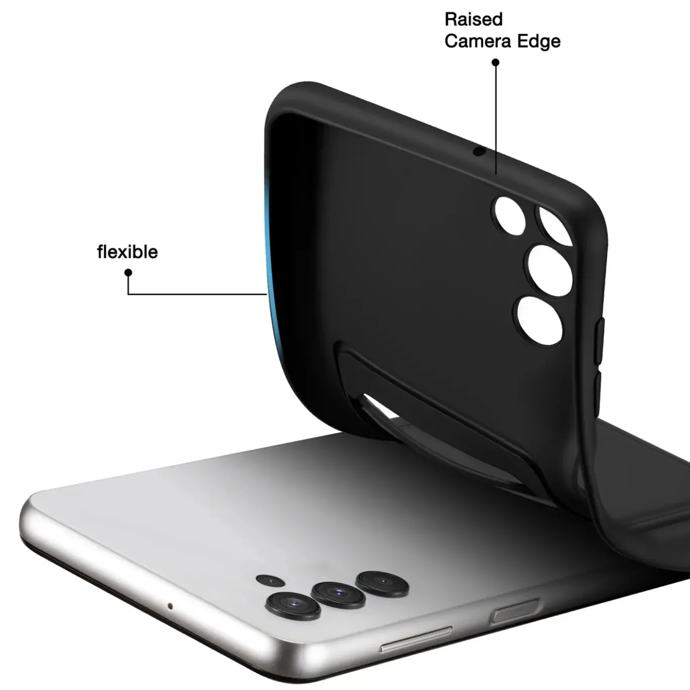 Samsung Galaxy A36 5G - Silikonhülle mit Kartenfach & Kameraschutz