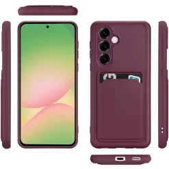 Samsung Galaxy A36 5G - Silikonhülle mit Kartenfach & Kameraschutz