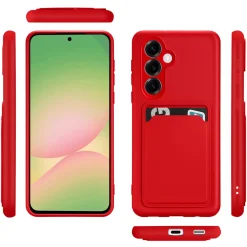 Samsung Galaxy A36 5G - Silikonhülle mit Kartenfach & Kameraschutz