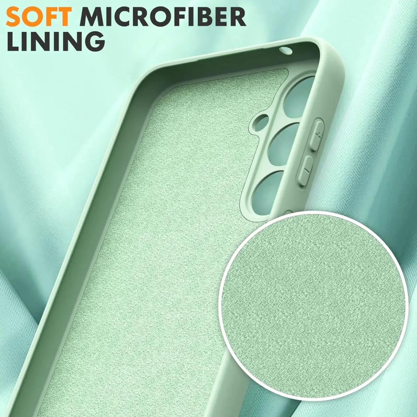 Samsung Galaxy A54 5G - Silikon Case mit Mikrofaser-Innenseite