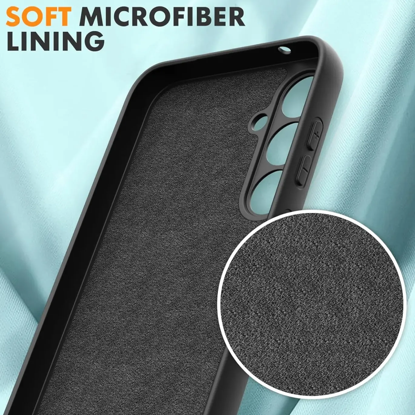 Samsung Galaxy A54 5G - Silikon Case mit Mikrofaser-Innenseite