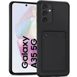 Samsung Galaxy A35 5G - Silikonhülle mit Kartenfach & Kameraschutz