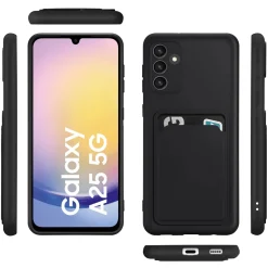 Samsung Galaxy A25 5G - Silikonhülle mit Kartenfach & Kameraschutz
