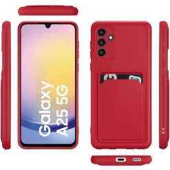 Samsung Galaxy A25 5G - Silikonhülle mit Kartenfach & Kameraschutz