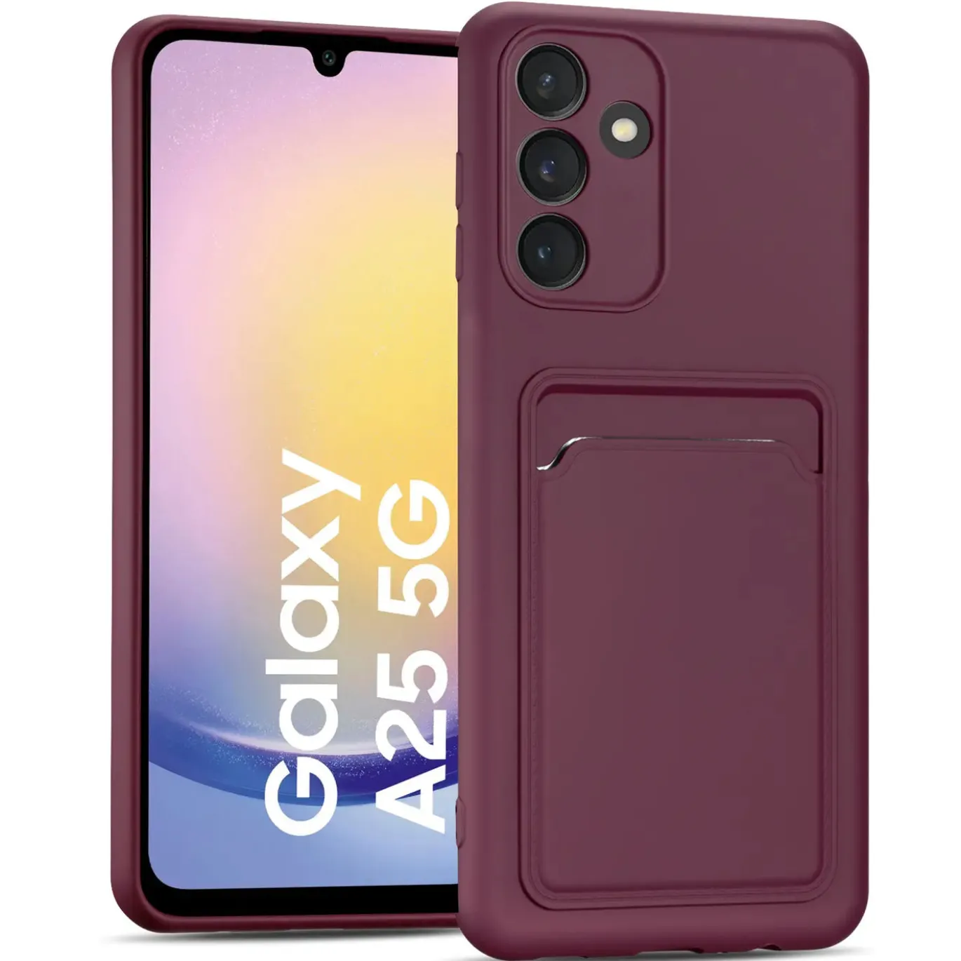 Samsung Galaxy A25 5G - Silikonhülle mit Kartenfach & Kameraschutz