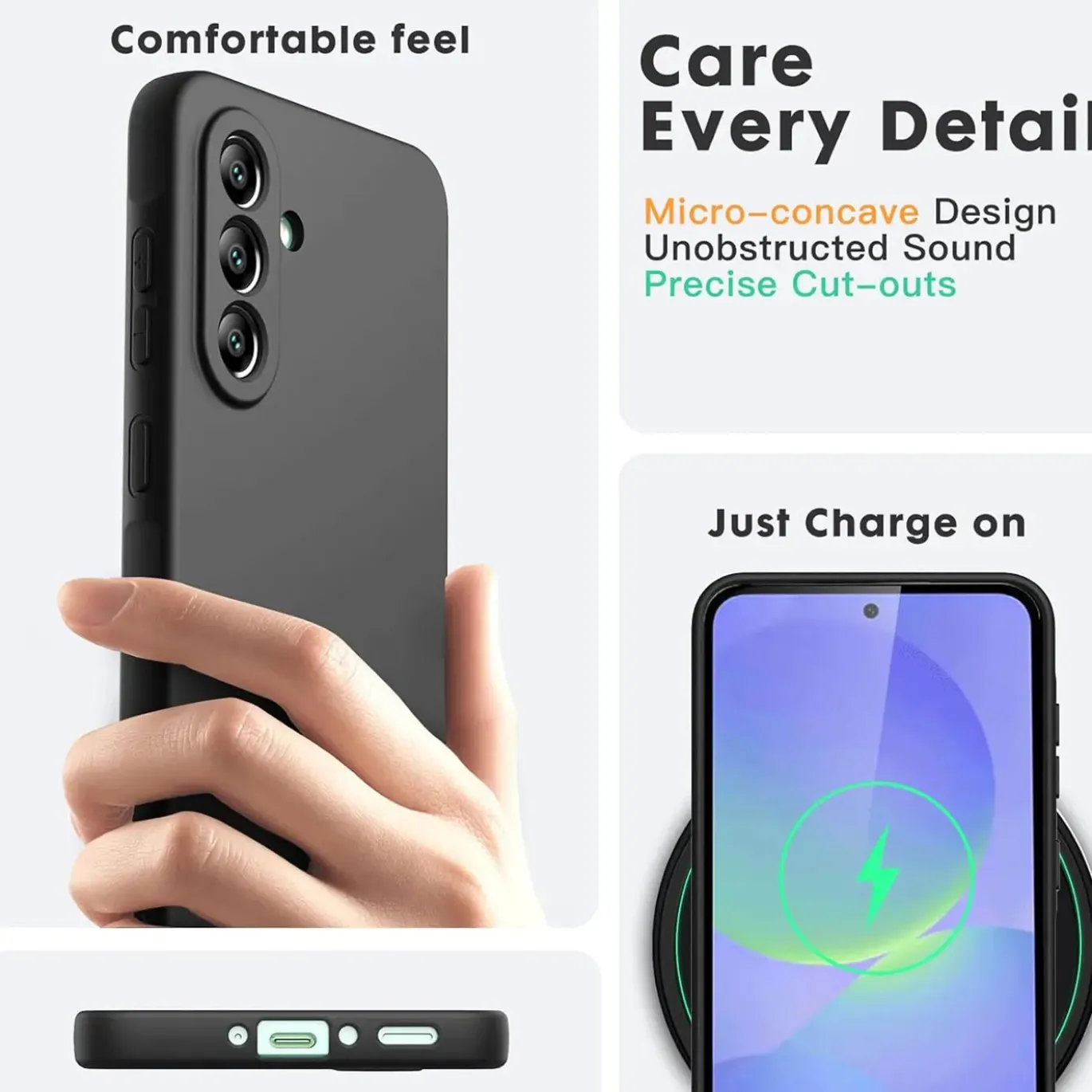 Samsung Galaxy A56 5G - Silikon Case mit Mikrofaser-Innenseite