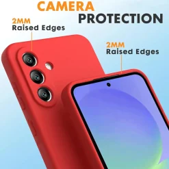Samsung Galaxy A56 5G - Silikon Case mit Mikrofaser-Innenseite