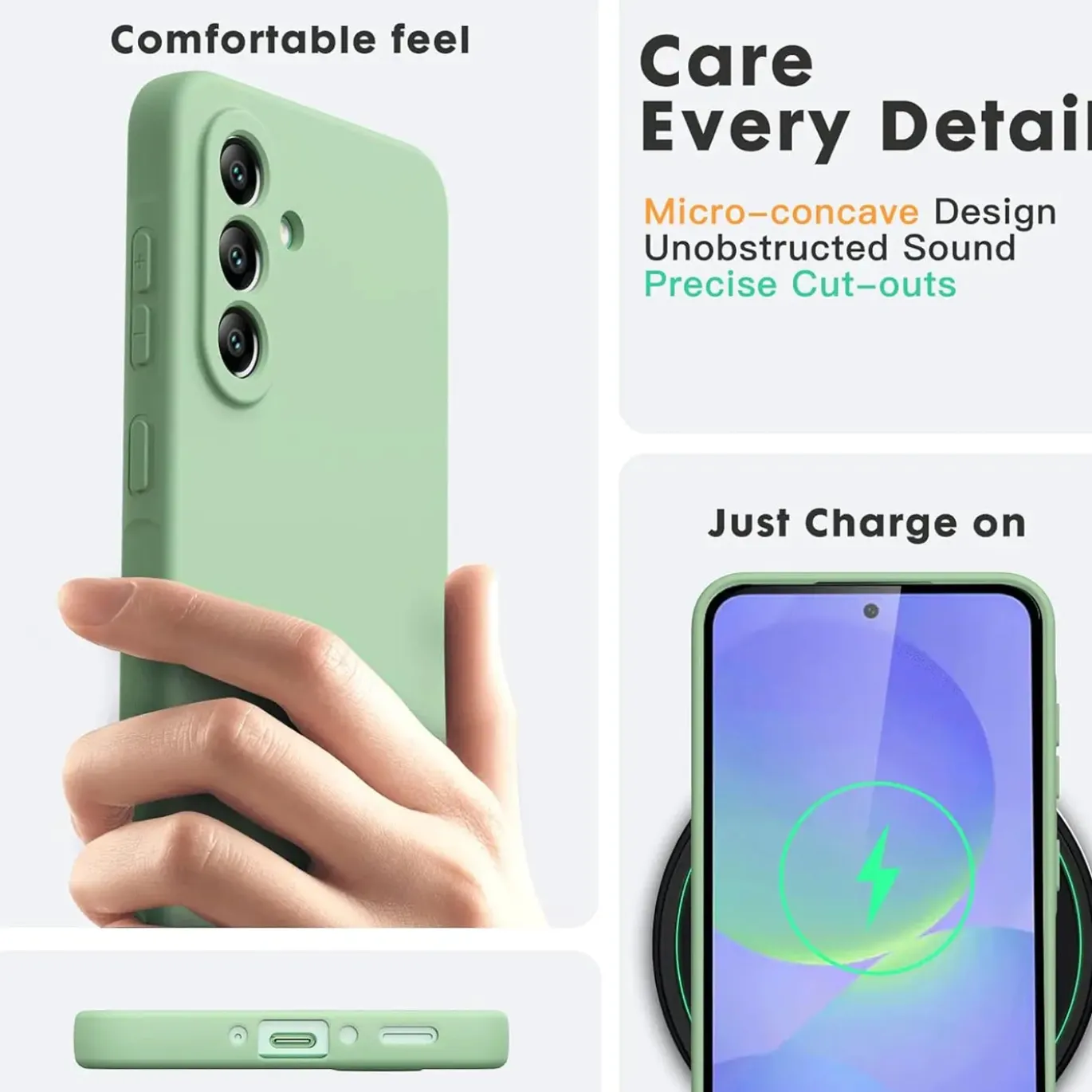 Samsung Galaxy A56 5G - Silikon Case mit Mikrofaser-Innenseite