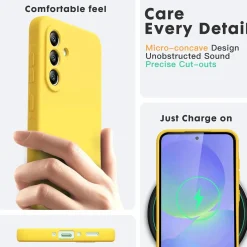 Samsung Galaxy A56 5G - Silikon Case mit Mikrofaser-Innenseite