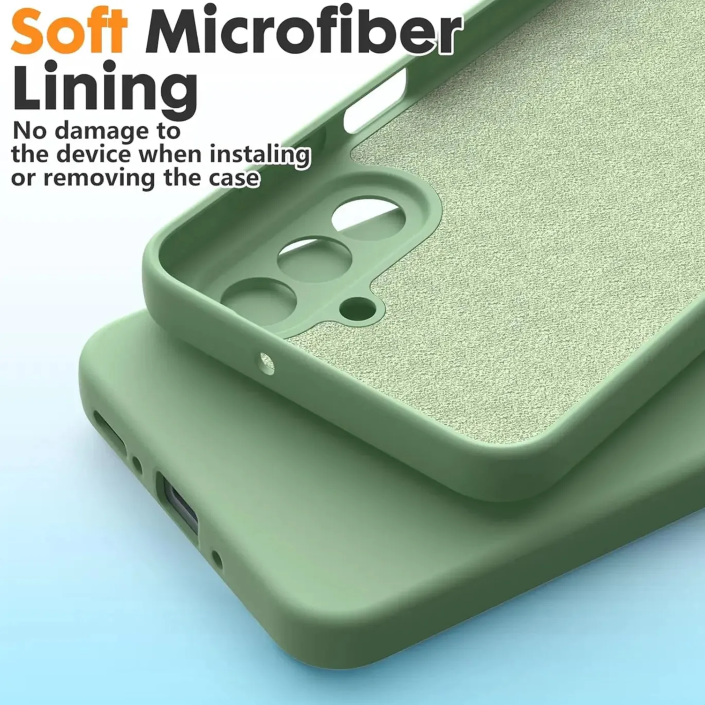 Samsung Galaxy A17 5G - Silikon Case mit Mikrofaser-Innenseite