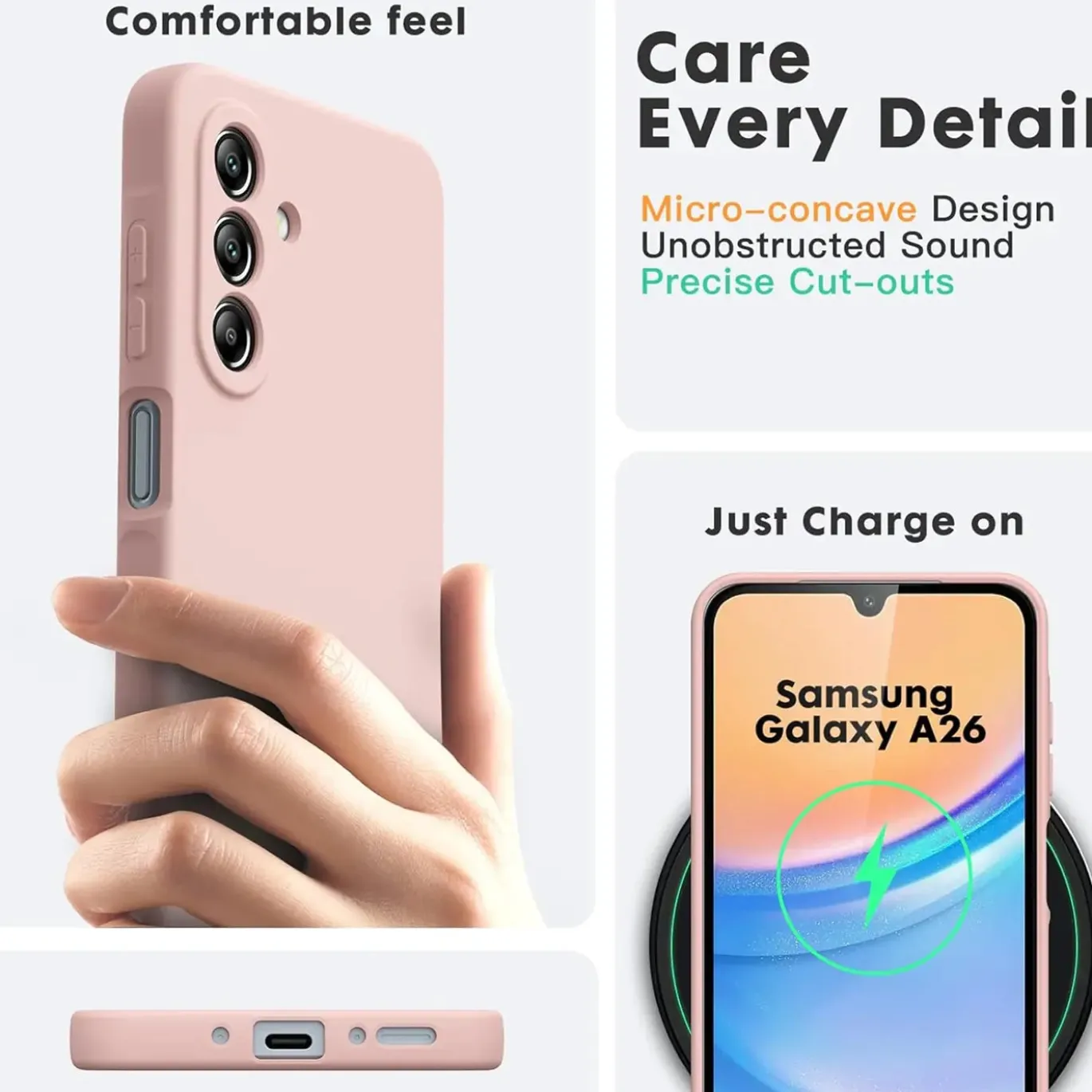 Samsung Galaxy A17 5G - Silikon Case mit Mikrofaser-Innenseite