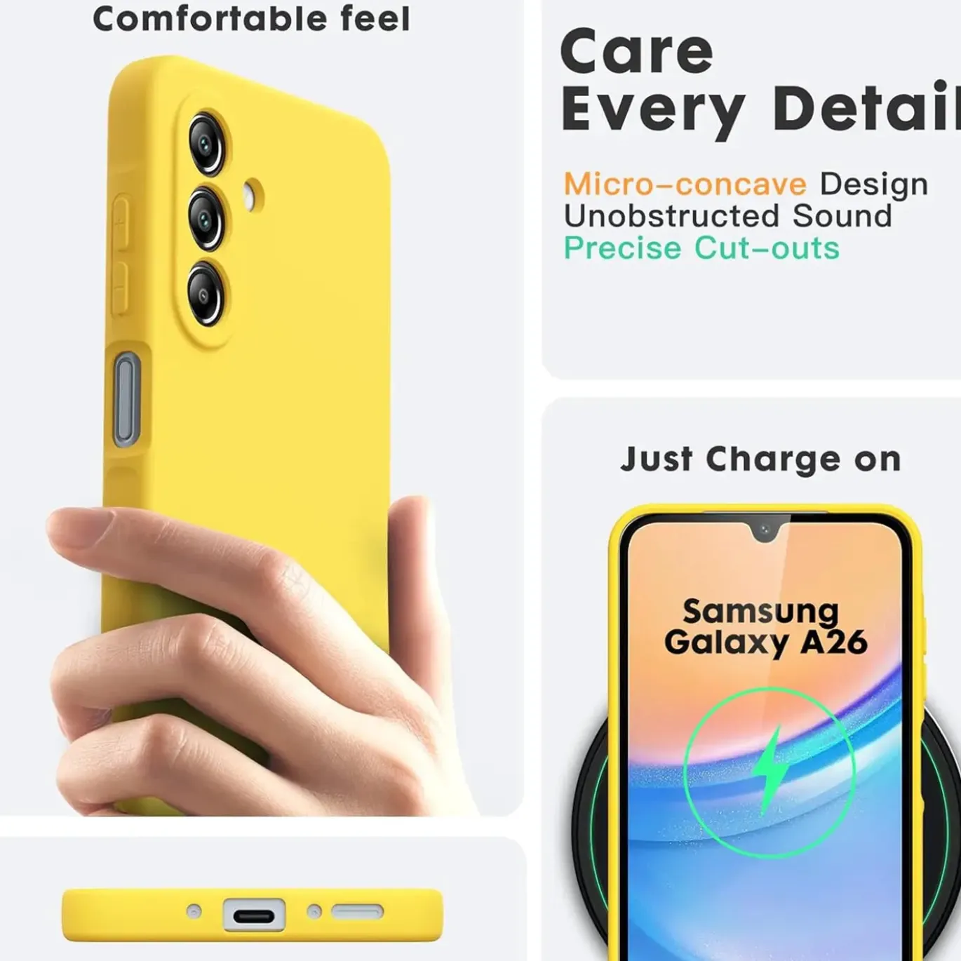 Samsung Galaxy A17 5G - Silikon Case mit Mikrofaser-Innenseite