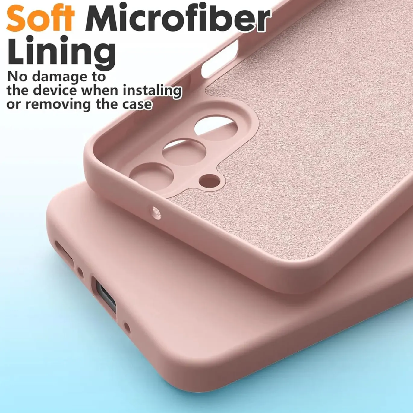 Samsung Galaxy A17 5G - Silikon Case mit Mikrofaser-Innenseite